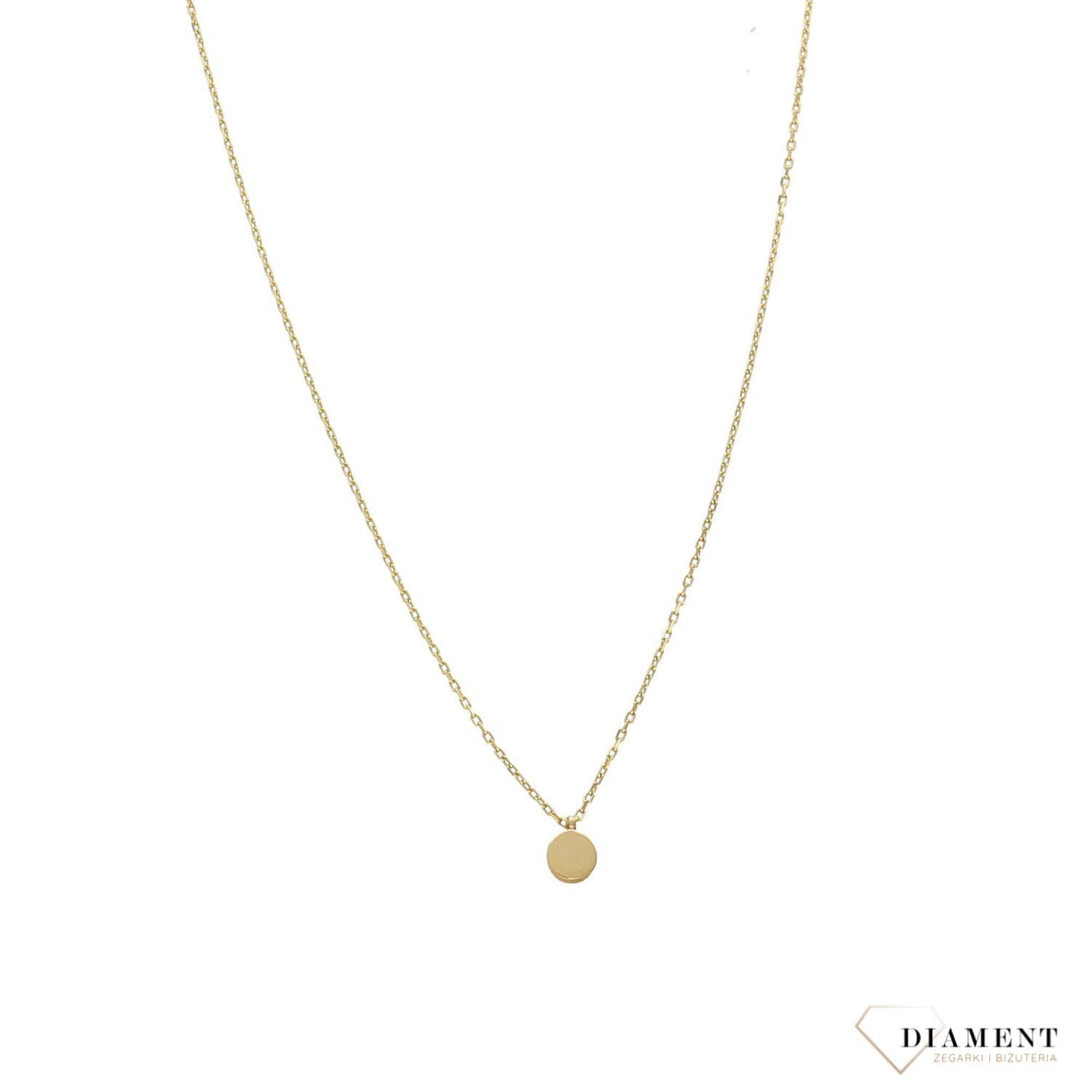 Złoty naszyjnik celebrytka 585 'małe kółeczko'.jpg